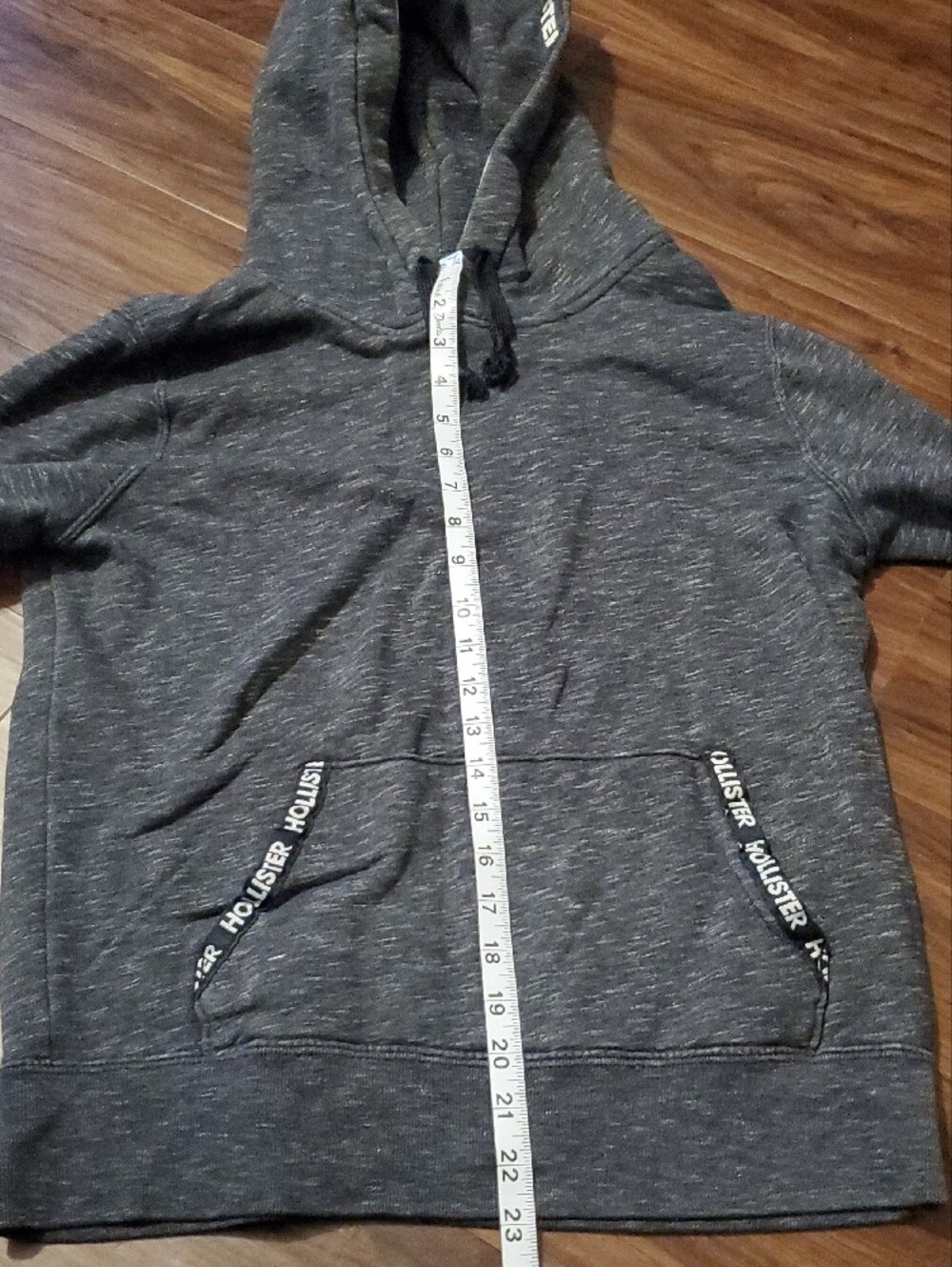 Hollister Dark Gray Hooded Sweatshirt - Picture 7 of 9